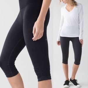 Lululemon In the Flow Crop Legging Deep Coal